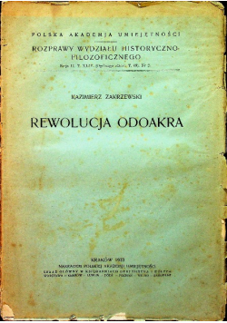 Rewolucja Odoakra 1933 r.