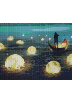 Diamentowa mozaika - Przystań księżycowa 40x50cm