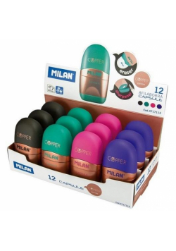 Temperówko-Gumka Capsula Copper (12szt) MILAN