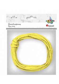 Sznurek papierowy 3.5mmx5m cytrynowy