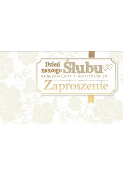 Zaproszenie PMZ-023 Ślub (5 szt.)