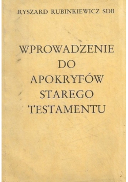 Wprowadzenie do apokryfów Starego Testamentu