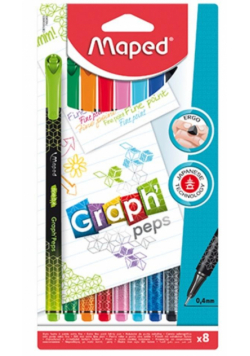 Cienkopis Graph Peps Deco 8 kolorów MAPED