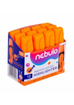 Zakreślacz pomarańczowy (12szt) NEBULO