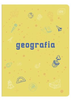Zeszyt A5 w kratkę 60 kartek Geografia 10 sztuk mix