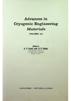 Advances In Cryogenic Engineering Materials volume 32