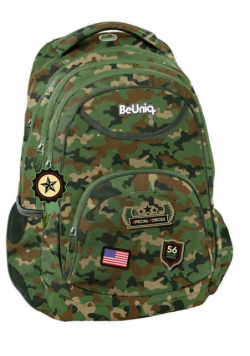 Plecak BeUniq Army trzykomorowy