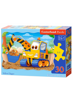 Puzzle konturowe Yellow Digger 30