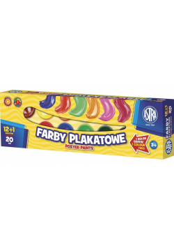 Farby plakatowe 13 kolorów 20ml ASTRA