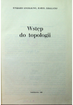 Wstęp do topologii