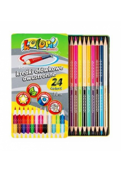 Kredki Premium Kolori dwustronne 24 kolory PENMATE