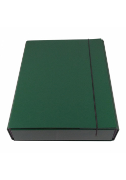 Teczka box z gumką zielona