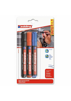 Marker permanentny e-300 1,5-3mm 3 kolory