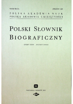 Polski Słownik Biograficzny Tom XLI / 2 Zeszyt 169