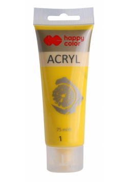 Farba akrylowa 75ml żółta HAPPY COLOR