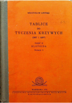 Tablice do tyczenia krzywych Część II