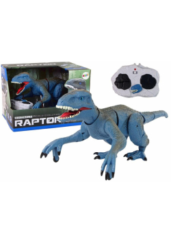 Dinozaur R/C Velociraptor niebieski z dźwiękiem