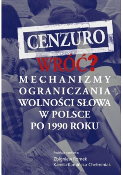 Cenzuro wróć?