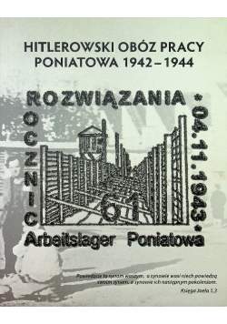 Hitlerowski obóz pracy poniatowa 1942 - 1944