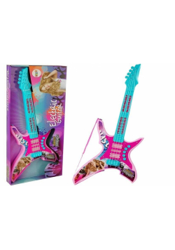 Gitara elektryczna różowa 62cm