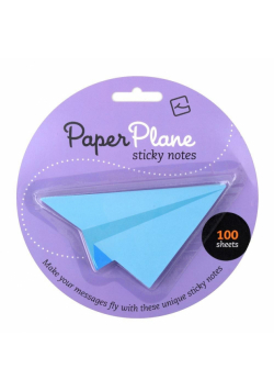 Paper Plane - karteczki samoprzylepne - niebieskie