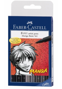 Zestaw do kaligrafii Manga 8 kol FABER CASTELL