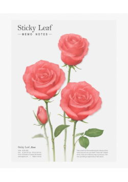 Kartki samoprzylepne Róża czerwona L