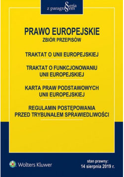 Prawo Europejskie Zbiór przepisów