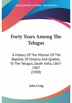 Forty Years Among The Telugus