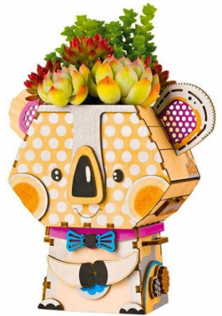 Puzzle Drewniane 3D Doniczka Koala