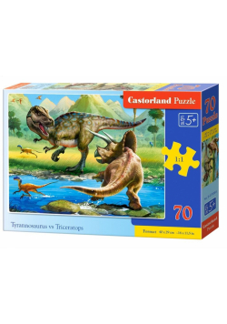Puzzle 70 Tyrannosaurus vs Triceratops CASTOR