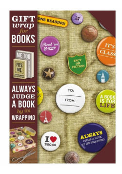 Gift wrap Papier do książki Book badges