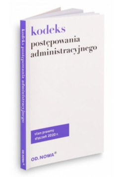Kodeks postępowania administracyjnego 10.01.2020