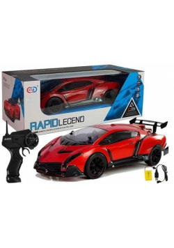 Auto sportowe czerwone R/C 1:10