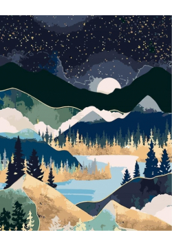 Malowanie po numerach - Złota Noc 40x50cm