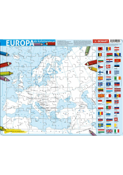 Puzzle ramkowe - Europa kolorowanka