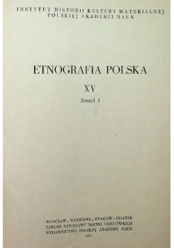 Etnografia polska XV Część 1 i 2