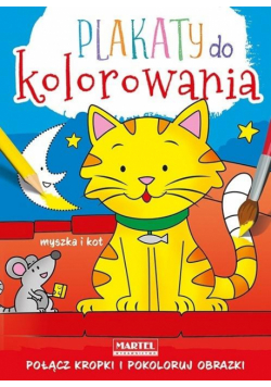 Plakaty do kolorowania - Myszka i kot