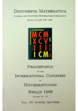 Documenta mathematica vol III Invited Lectures