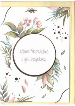 Karnet B6 Ślub cytat - Dzika róża