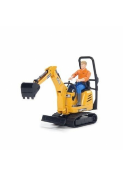 Mikrokoparka JCB 8010 CTS z figurką budowlańca
