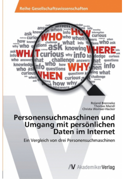 Personensuchmaschinen und Umgang mit persönlichen Daten im Internet