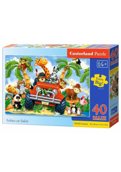Puzzle 40 maxi - Pluszaki na Safari CASTOR