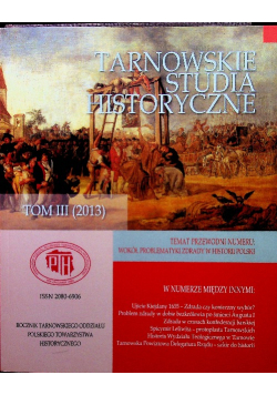 Tarnowskie studia historyczne tom III