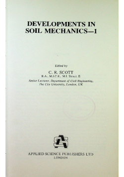 Developments in Soil Mechanics - 1