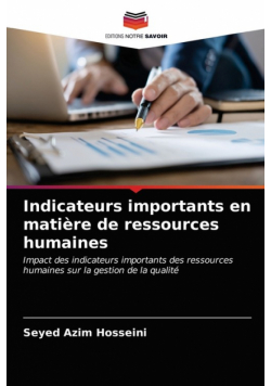 Indicateurs importants en matière de ressources humaines