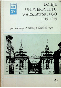 Dzieje Uniwersytetu Warszawskiego 1915 1939