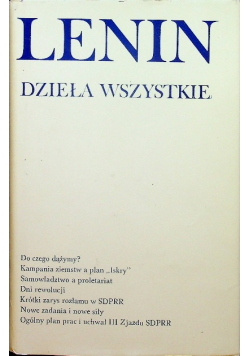 Lenin dzieła wszystkie Tom 1