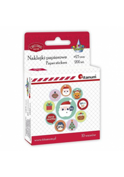 Naklejki papierowe na taśmie Boże Narodzenie