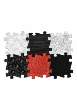 Mata podłogowa sensoryczna Baby Soft Black Red Whi
